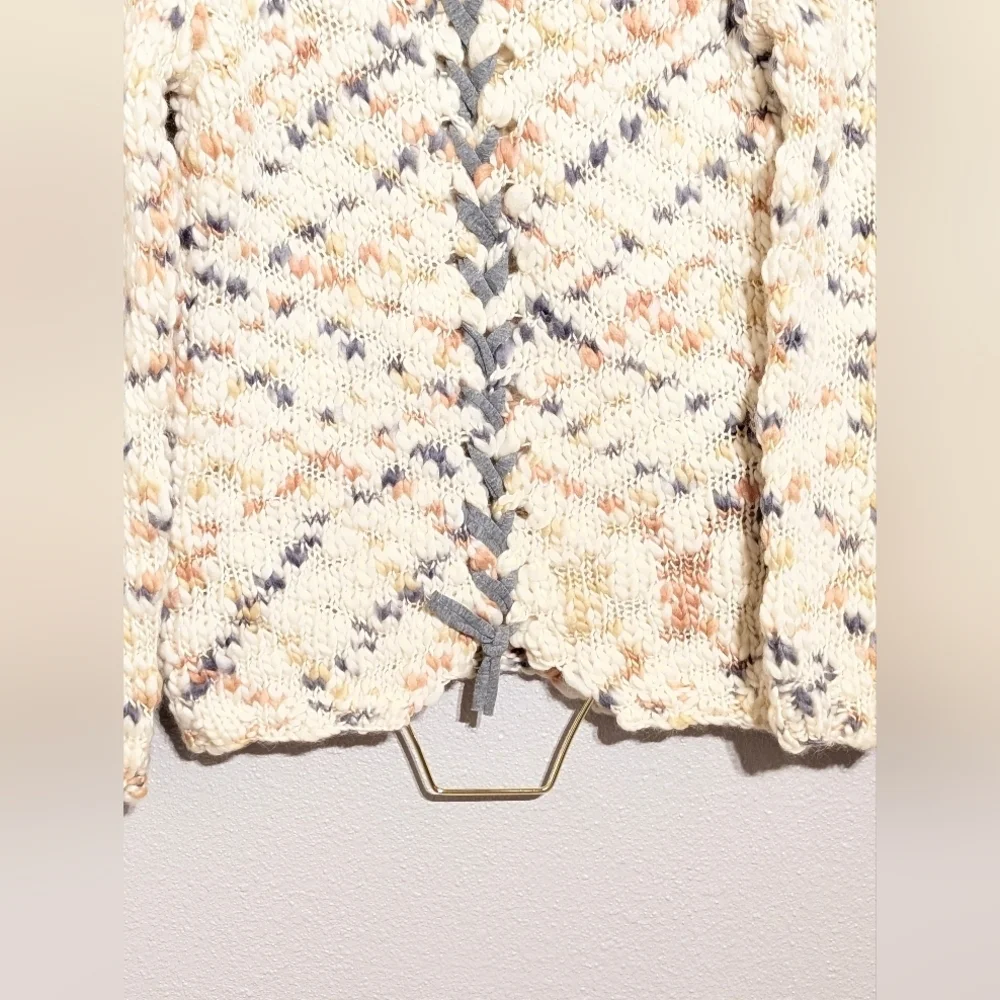 Chaser NWT Chunky Knit Lace-Up Back Sweater Size S Cozy Fall Winter - Picture 6 of 9
